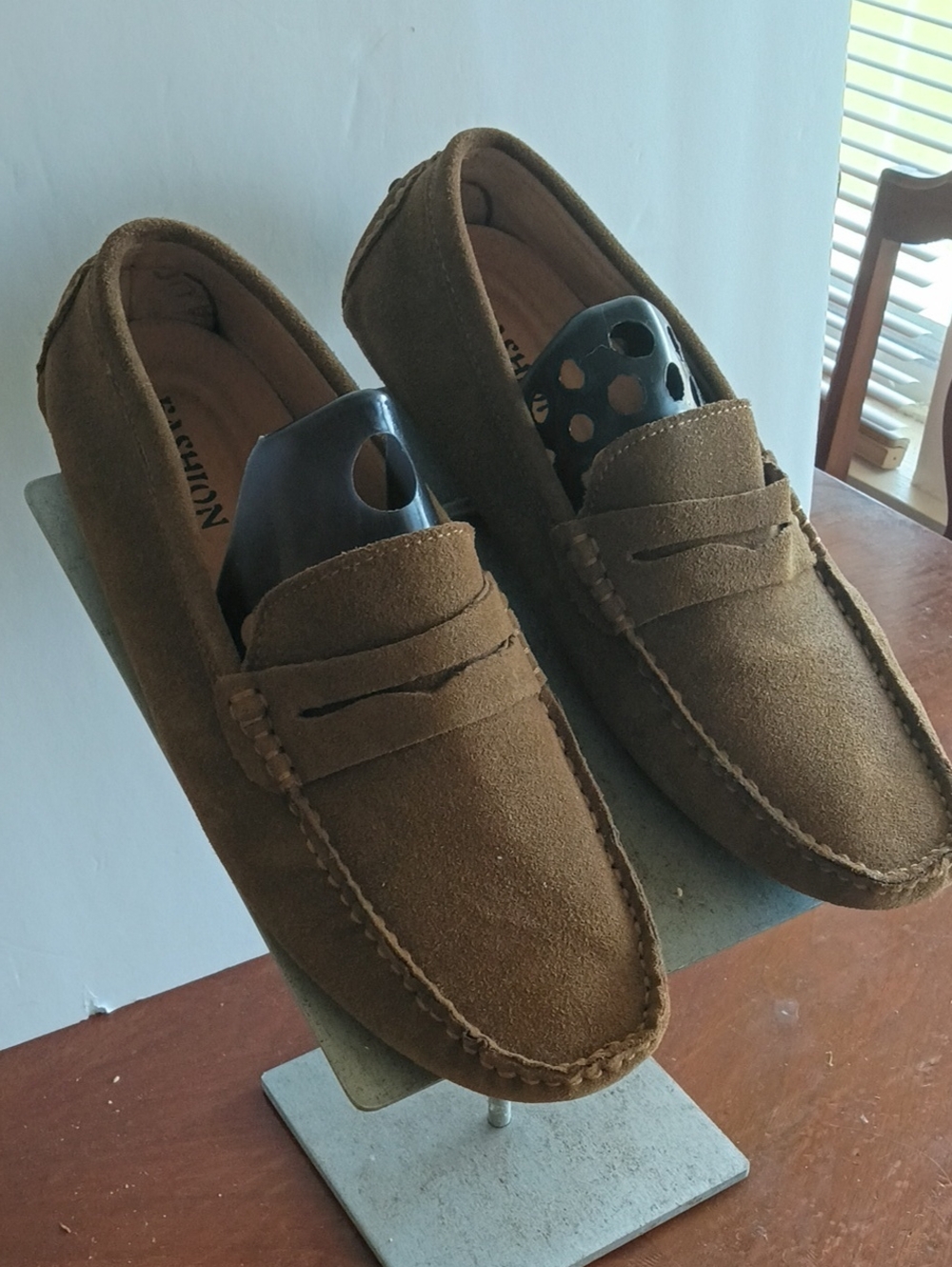 Men's Brown Suede Driving Moccasin Sz 11